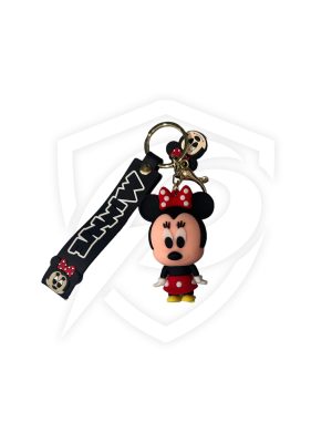 Mickey Mouse Minnie Μπρελόκ σιλικόνης μαύρο