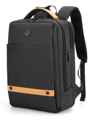 GOLDEN WOLF τσάντα πλάτης GB00378-BK με θήκη laptop 15.6"