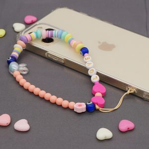 Βραχιόλι Λουράκι Κινητού Phone Strap Jewelry 24cm Colorful Rabbit