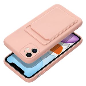 Θήκη Σιλικόνης Sonique Card Case Apple iPhone 11 Ροζ