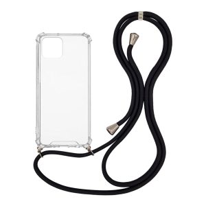 Θήκη Σιλικόνης με Κορδόνι Sonique Armor Clear Apple iPhone 12 Pro Max Μαύρο