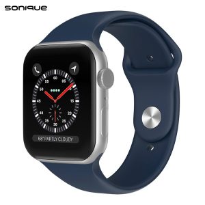 Λουράκι Σιλικόνης Soft Band Sonique για Apple Watch (42/44/45/49MM) Μπλε Σκούρο